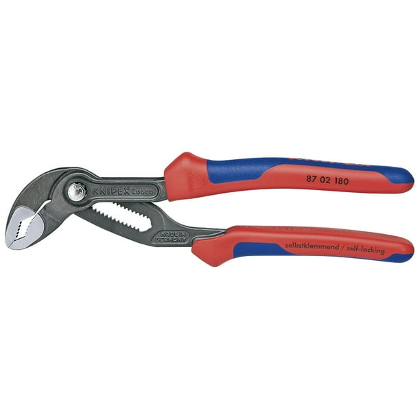 KNIPEX Tools 87 02 180, 7 1/4Inch Cobra Pliers with Comfort Grip