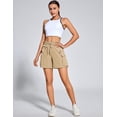 thumbnail image 6 of Women's Cargo Hiking Shorts for Camping Travel Outdoor Athletic with Zipper Pockets Quick Dry Water Resistant Summe Dark Khaki XXL, 6 of 7