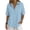 Sky Blue, variant on IUYRTFE Women's Polka Dot Short Sleeve Collared Blouse – Casual V-Neck Button-Front Shirt for Summer Beach Vacation and Daily Wear