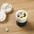 thumbnail image 4 of Trituradora y molinillo de pastillas de 3 piezas, molinillo de vitaminas y tabletas de tamaño pequeño, molinillo triturador de pastillas en polvo fino, cortador de pastillas de viaje con taz, 4 of 5