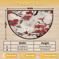 thumbnail image 3 of CURLYOOT Cherry Red Pinks Floral Blossom Half Round Door Mat 40'' x 63'', Indoor Outdoor Entrance Rug, Semi Circular Area Rug, Non Slip Washable Absorbent Doormat, Laundry Room Rug, 3 of 7