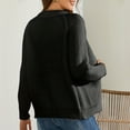 thumbnail image 3 of ZZwxWA Cardigan Sweaters for Women Casual Solid Color Long Sleeve Knit Open Front Outwear Chunky Sweater with Pockets, 3 of 3
