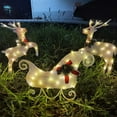 thumbnail image 2 of Christmas Reindeer Ground Stake Light Battery Operated For Yard Garden Outdoor Holiday Decor And Lighting, 2 of 9