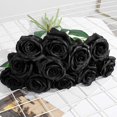 thumbnail image 3 of 12 pcs Artificial Roses Flowers Long Stem Fake Silk Rose for Home Wendding Decorations, 3 of 7