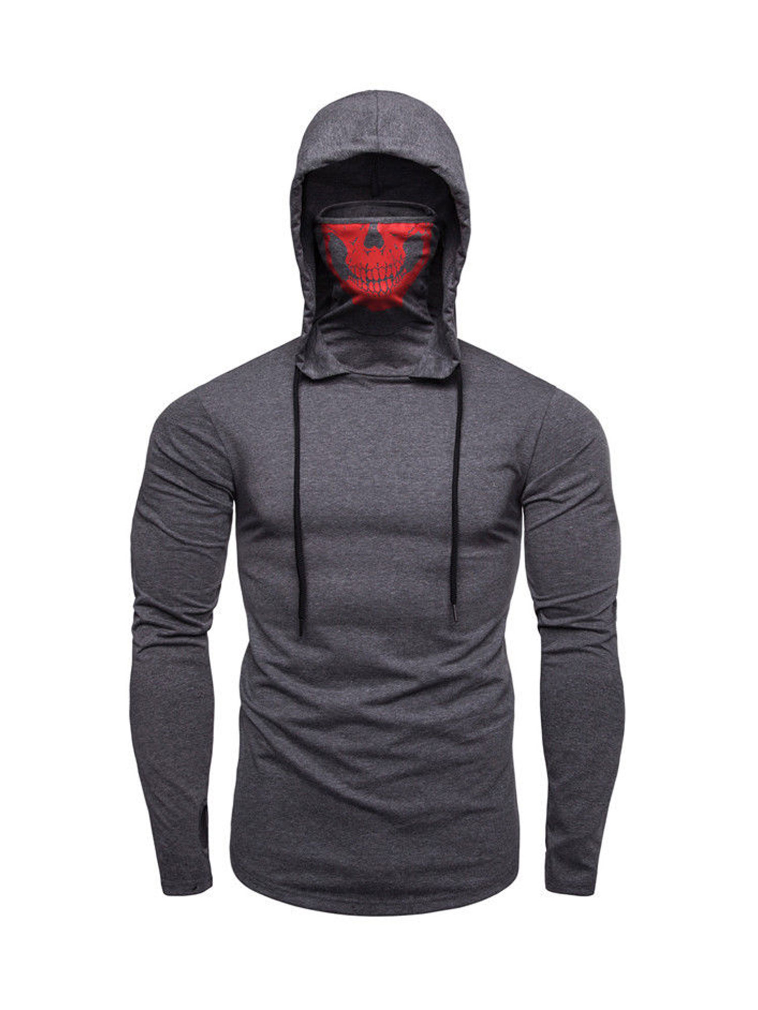 high collar hoodie mens