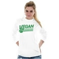 thumbnail image 3 of Vegan Peace Love Hippie Herbivore Long Sleeve TShirt Men Women Brisco Brands X, 3 of 5