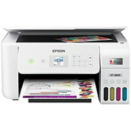 Refurbished Epson EcoTank ET-2800 Inkjet Multifunction Printer - Color - Copier/Printer/Scanner - 5760 x 1440 dpi Print - 120 sheets Input - Color Scanner - 1200 dpi Optical Scan - Wireless LAN -