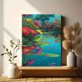 thumbnail image 6 of Frog and Flower Canvas Wall Art, Botanical Animal Print for Living Room Bedroom Bathroom Kitchen Office Den Home Decor, 6 of 8