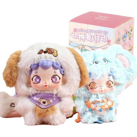 Wonderful Lruri Animal Stealth Op Series Plush Blind Box 1PC (1 of 7 Possible Styles) Cute Figures Collectible Toys Birthday Gifts (1PC Blind Box)