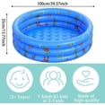 thumbnail image 2 of SHENMO Children's Pool,（Blue）Round Inflatable Pool,100x35cm Inflatable Paddling Pool,Swimming Pool Paddling Pool,Round Paddling Pool,Children's Inflatable Pool,Indoor and Outdoor Childr, 2 of 5
