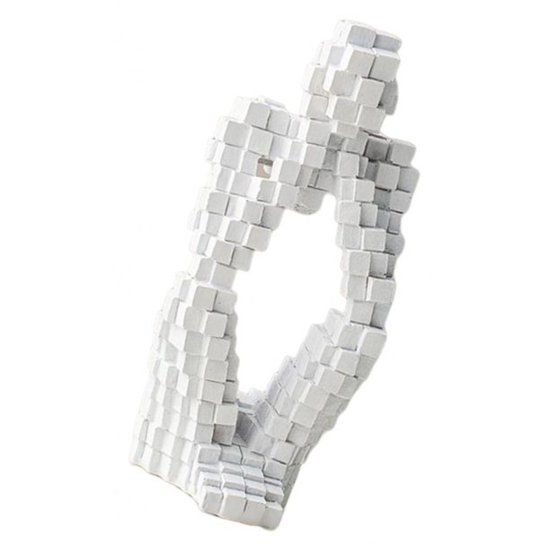 decorativa , arte artesanal, escultura nórdica creativa, mosaico de personajes para escritorio, , oficina, estantería Blanco A BLESIY Estatua de arte moderno