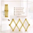 thumbnail image 6 of GoXteam Accordion Style Wood Expandable Rack Hat, Cap, Belt, Umbrella Coffee Mug Wall Wooden Pegs (10 Hooks), 6 of 8
