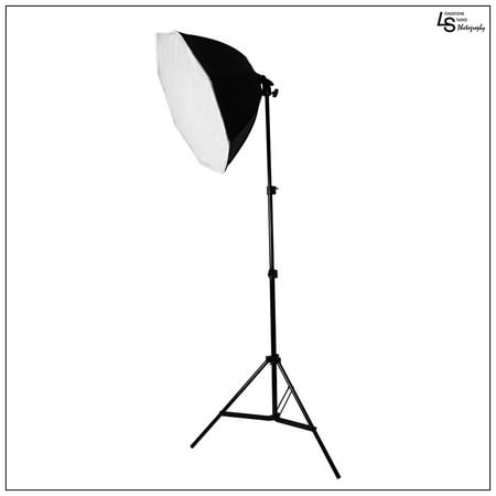 Single Octagon Softbox with Adjustable Light Stand and 85W CFL Bulb for Photography and Video Lighting by Loadstone Studio