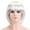 White, variant on Spencer Short Bob Hair Wigs Straight with Flat Bangs Synthetic Colorful Daily Cosplay Anime Halloween Party Hair Wig for Women, Red