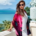 thumbnail image 6 of Fragmented Flowers Elegant Silk Scarf - Translucent Chiffon Yarn - Lightweight and Breathable - 180*73 inches - Stylish Accessory for Women, 6 of 6