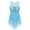 Light Blue, variant on Big Girls Sequins Lyrical Dance Dress Sleeveless Tank Leotard Hi-Lo Skirts Ballet Dancewear Mint Green 6