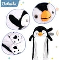 thumbnail image 4 of DADHOT Penguin Hat with Ears Moving Jumping Pop Up Beating Hat Plush Holiday Cosplay Dress Up Funny Gift for Kids Boys Girls, Black, 22'', 4 of 6