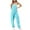 Sky Blue, variant on Diufon Womens Sleeveless Rompers V Neck Bodysuits Solid Color Tapered Pants Playsuits with Pockets