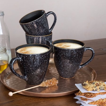 Better Homes & Gardens Burns Mugs  set of 4  Black