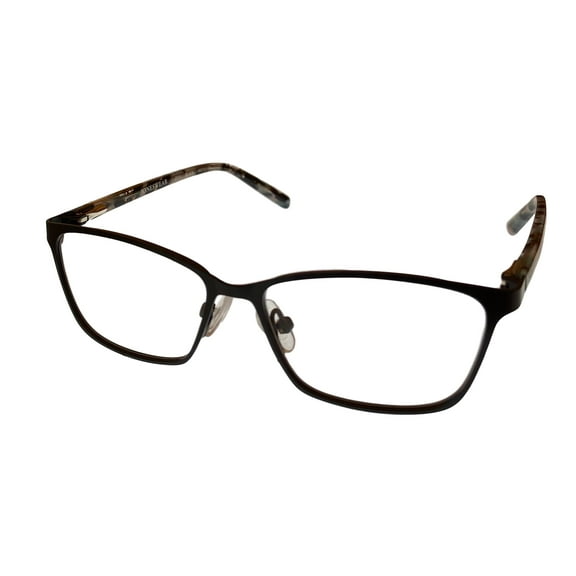 Jones New York Mens Black Metal Rectangle Eyewear Frame, Z111 Black 48mm