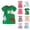 Green, variant on HAOTAGS Girl A-Line Dresses,Short Sleeves Cat Print Round Neck Summer Dress Green 4 T