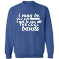 thumbnail image 2 of OXI Crewneck Sweatshirt - The Cool Bands, Basic Casual Sweatshirts for Men's and Women Fleece Sweatshirt Long Sleeve - Indigo Blue X-Large, 2 of 2
