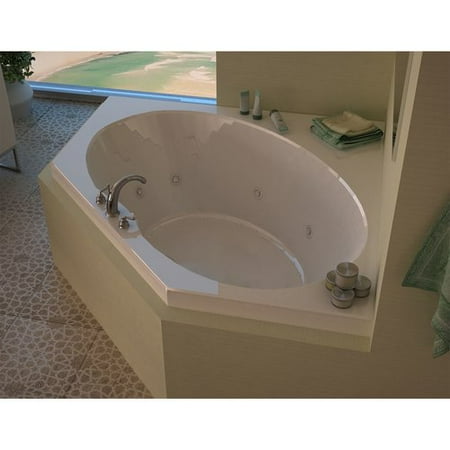 Spa Escapes Tortola Dream Suite 58'' x 58'' Corner Air & Whirlpool Jetted Bathtub