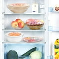 thumbnail image 7 of ACDANC 2026 New Plastic Food Wrap - 100Pcs/Pack; No Crack Easily Flexible and Reusable for Kitchen,Meal Prep,Leftovers,Storage,Picnic (1 Pack; Clear), 7 of 7