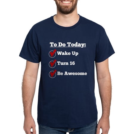 CafePress – 16Th Birthday Checklist T Shirt – Men s Classic Cotton T-Shirts