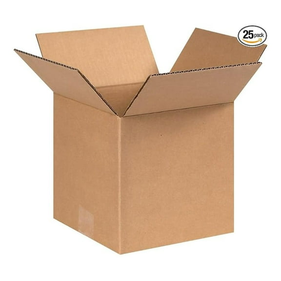 Moving Boxes Medium 8"L x 8"W x 8"H, 25-Pack | Corrugated Cardboard Box for Packing, Shipping and Storage 888 8x8x8 Standard Corrugated