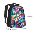 thumbnail image 2 of Balery Colorful Tie Dye Stained Glass 2 Backpack for Men and Women - Durable 600D Oxford Cloth -Large Capacity, Water-Resistant School, Travel, and Hiking Bag, 2 of 7