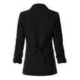 thumbnail image 4 of MixMatchy Women's Ruched 3/4 Sleeve Buttonless Stretchy Blazer, 4 of 6