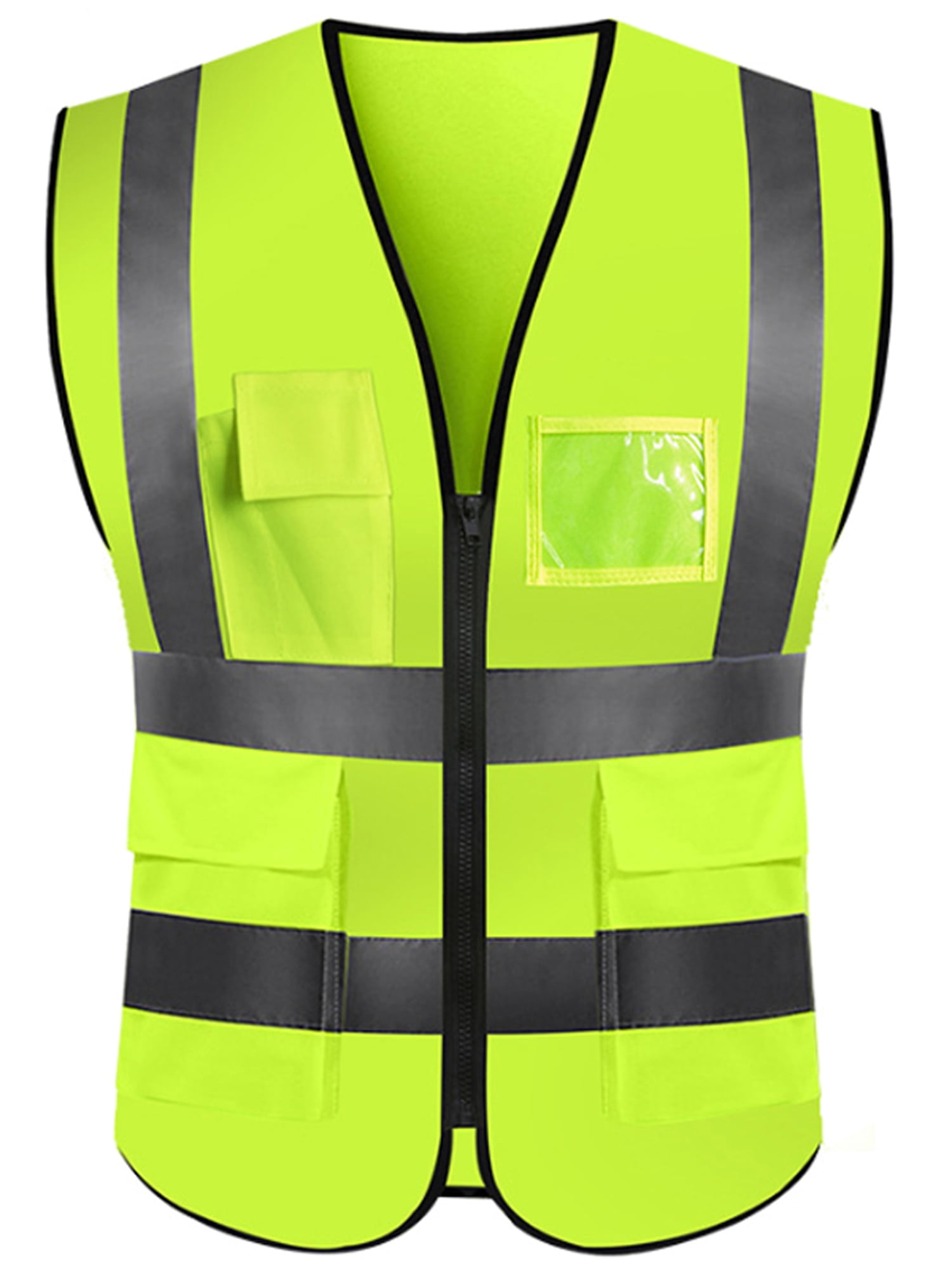 Shakub Hi Vis Viz Jacket Vest High Visibility Reflective Safety Work ...