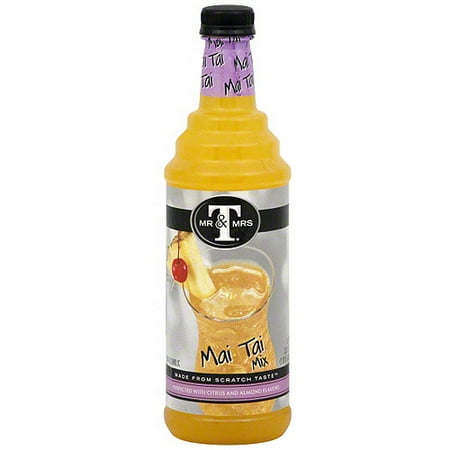 (6 Bottles) Mr & Mrs T Mai Tai Mix, 33.8 Fl Oz