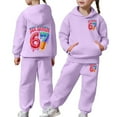 thumbnail image 2 of 67 Kids Outfit Long Sleeve Pullover Sweatshirt & Jogger Pants Set - Six Seven Boys Girls Clothing, 2 of 7