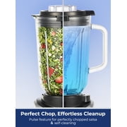 FOHERE Professional Countertop Blender, 50Oz Glass Jar, 1300W Peak Power, BPA-Free, Smoothie Maker with Presets & 5 Speeds, 20Oz Tritan to-go Cup, Ice Crusher for Home Use