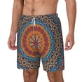 thumbnail image 2 of Uemuo Mandala Pattern Mens Swim Trunks Quick Dry Board Shorts with Mesh Lining, Stretch Beach Shorts Quick Dry No-Chafing Board Shorts-Small, 2 of 9