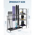 thumbnail image 2 of Ski Storage Rack, 48L×11.8W×46H Heavy Duty Steel Ski Holder for Garage Basement Home, Multipurpose Floor Stand Ski Equipment Organizer for Ski Poles, Goggles, Helmet & More, 2 of 6