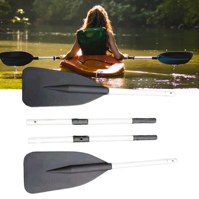 2x Accesorios Desmontables Macarena para Kayak Aleación de Aluminio Negro Remo Kayak