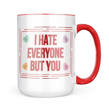 

Christmas Cookie Tin I Hate Everyone But You Valentine s Day Love Candy Hearts Mug gift for Coffee Tea lovers