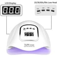thumbnail image 2 of Lámpara de uñas LED UV de 150 W, lámpara de esmalte de gel profesional para secador de uñas con 4 configuraciones de temporizador, secador de uñas de gel LED con sensor automático, pantalla LCD, 2 of 5