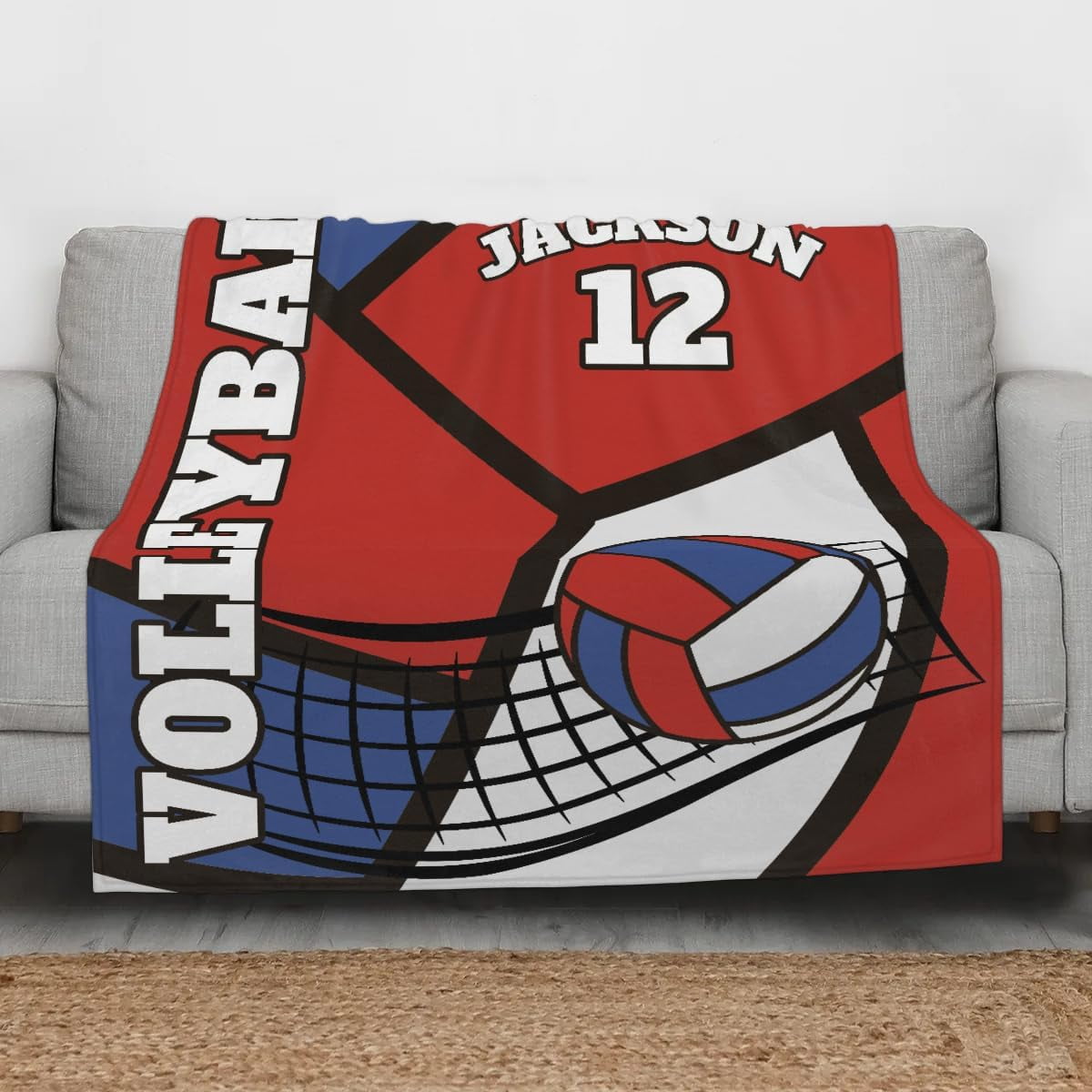 Personalized Blankets with Name Customized Kids Blankets for Girls Boys Adults Throw Blankets for Bedroom Decor Christmas Birthday Gift(Baseball, 60"×80")