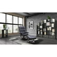 thumbnail image 4 of Pemberly Row Fabric Manual Reclining Swivel Chair and Ottoman in Black, 4 of 5