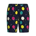 thumbnail image 6 of Daiia Colorful Ping Pong Rackets Mens Woven Stretch Pajama Short,Short Pajama Pants-Large, 6 of 7
