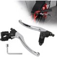 thumbnail image 1 of Izquierda Derecha 7/8 "22mm Embrague Freno Palancas Baja Mini Bike Dirt Bike Motor Motocross Motocicleta Plata, 1 of 5