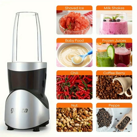4-Cup BPA-Free 900W Smoothie Blender & Juicer, 15pcs Personal Blender Grinder Set with Nutritional Recipes, Ideal Christmas Kitchen Gifts