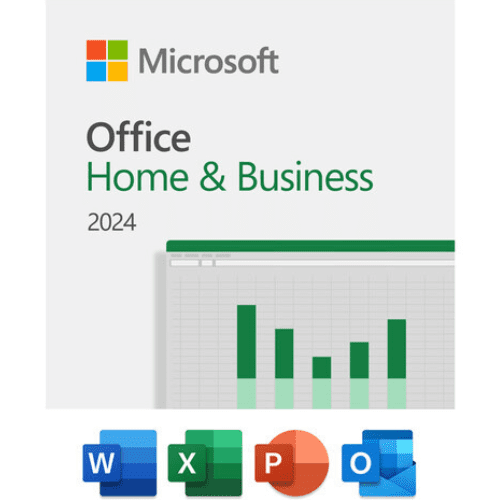 Microsoft Office Home & Business 2024 (1-User License, Product Key Code) | Software Key Card