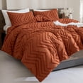 thumbnail image 1 of Juego de edredón Andency Burnt Orange King Size, 3 piezas, 1 of 8