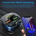 thumbnail image 4 of Becaristey Car Bluetooth 5.0 MP3 Player Wireless Audio Transmitter Car Radio Audio Adapter with 2 USB Fast Charger Port 1Set, 4 of 6