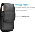 thumbnail image 3 of Suitable for 4.0-7.2 inch mobile phones Nylon Cell Phone Pouch Belt Holder Carrying Case with Belt Clip Loop Card Slots, Black，4 Size, 3 of 7